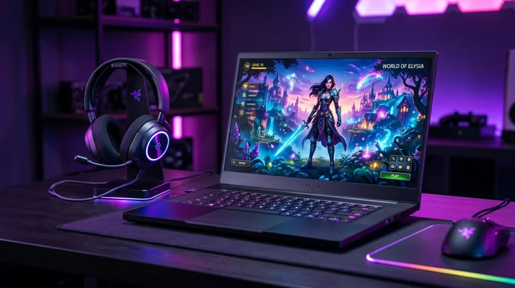 RGB gaming laptop with glowing keyboard, representing the best gaming laptops in Pakistan